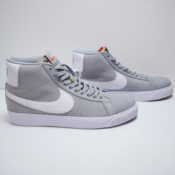 NEW NIKE SB BLAZER MID SHOES DV5467 001 GREY MENS SIZE - 8.5 - Picture 3 of 8
